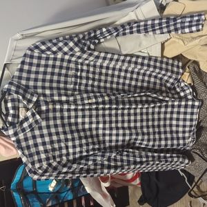 J Crew Perfect shirt navy white checked